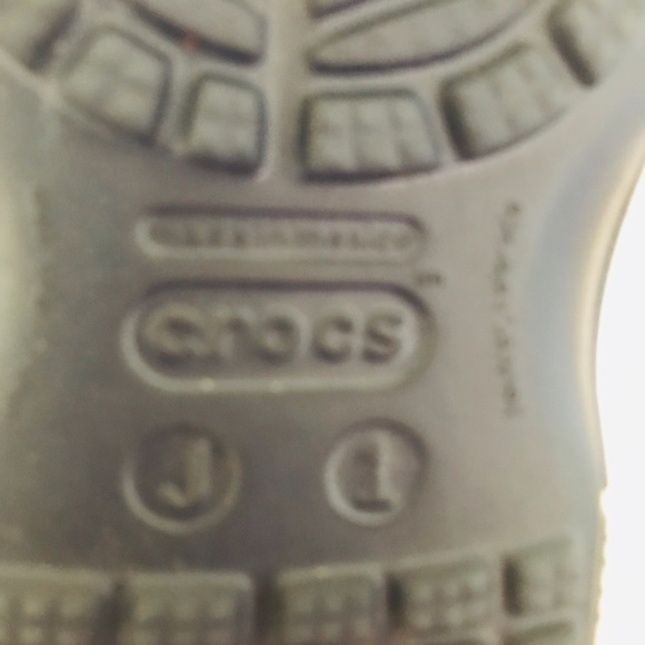 Junior Size 1 (size 3) Croc’s Navy Blue with fur. - Picture 4 of 5